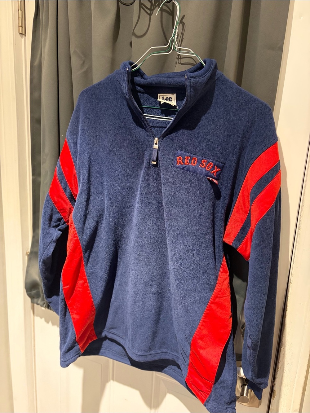Lee Navy and Red 'Red Sox' Half-Zip Pullover